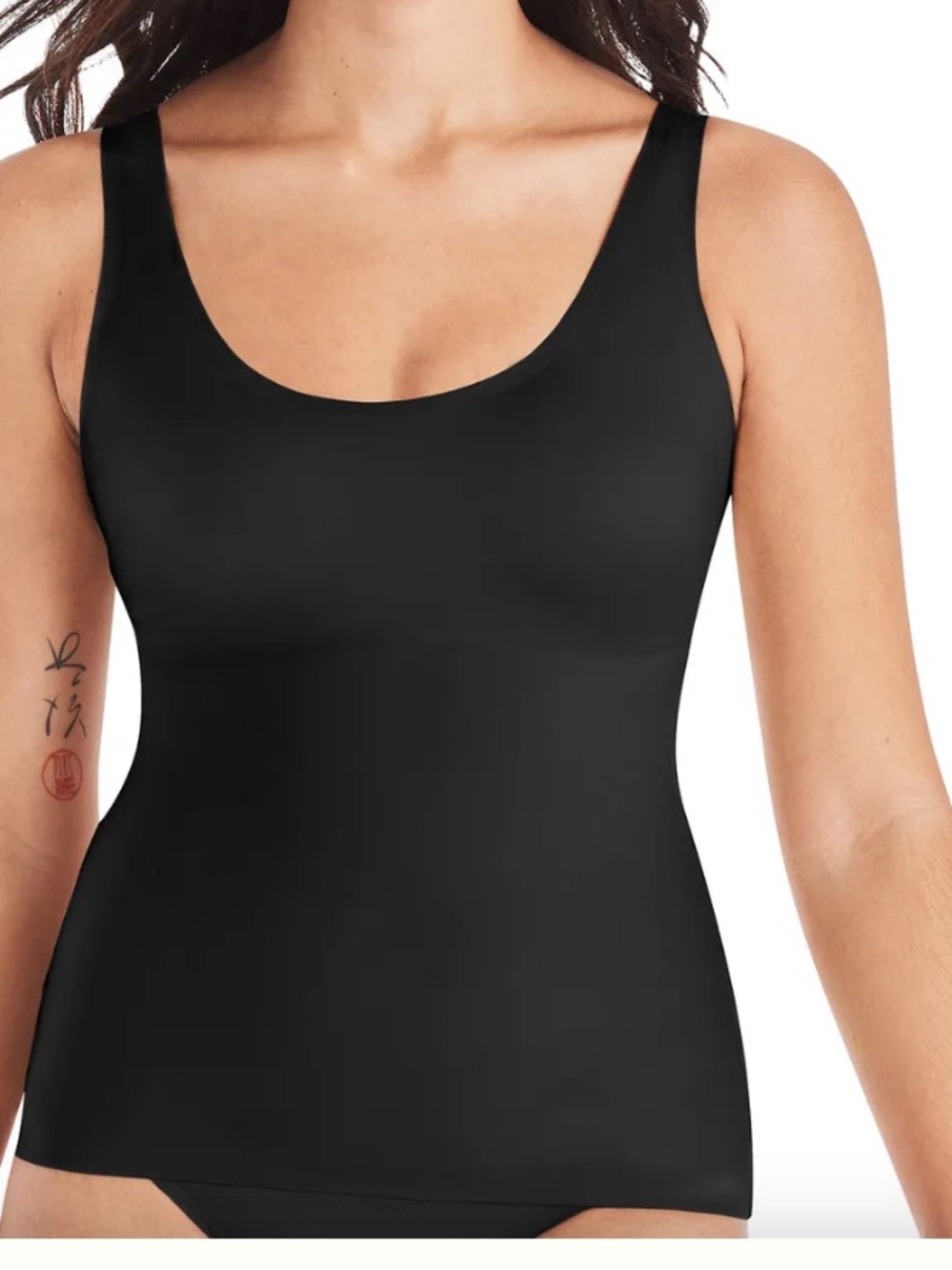 Maidenform Devotion Tummy Control Shapewear Cami Tank Top, Black, size XL, NWT